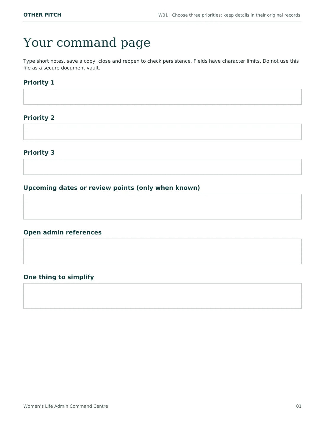 Included resource from the actual women files