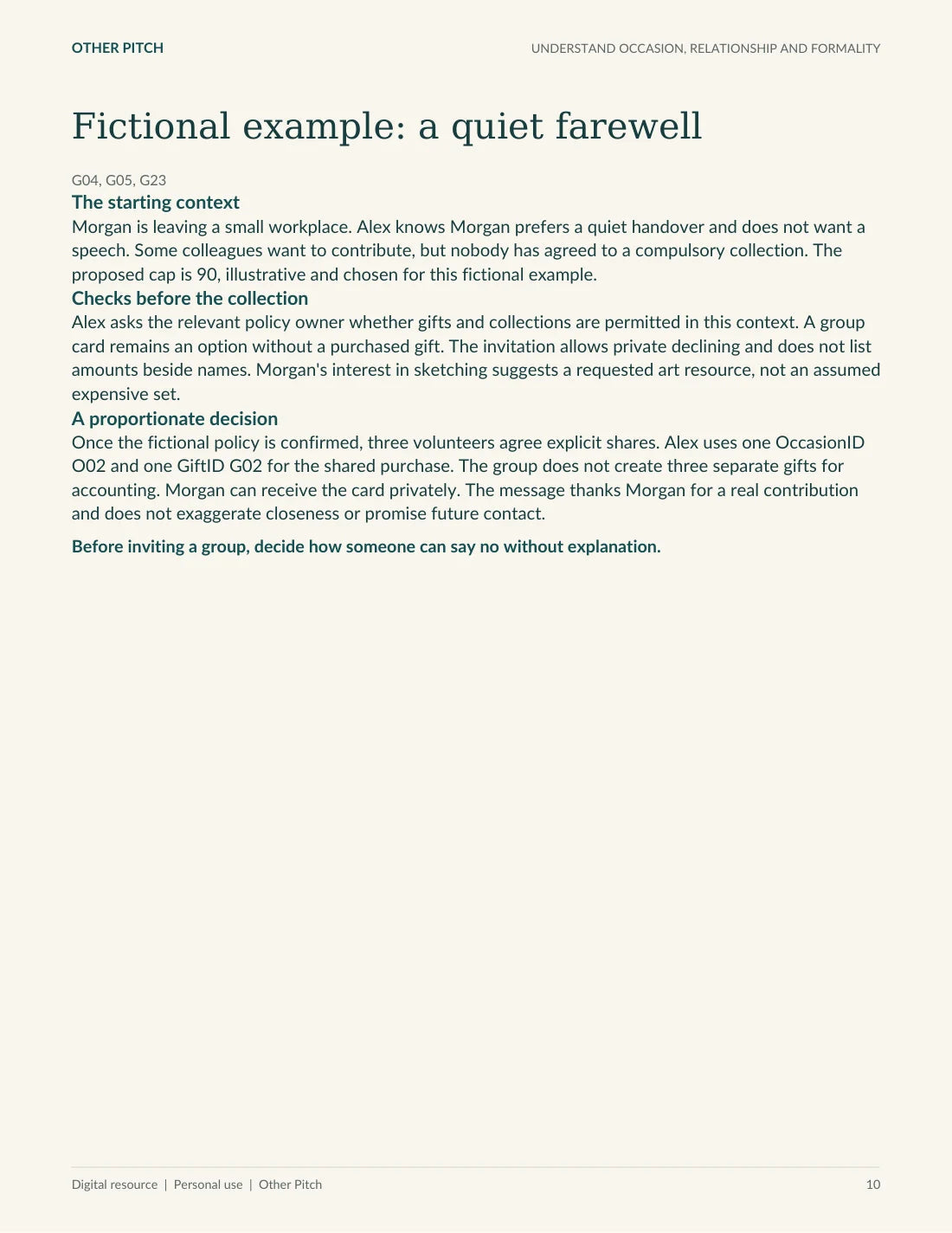 Guide page 10 from the actual gift files