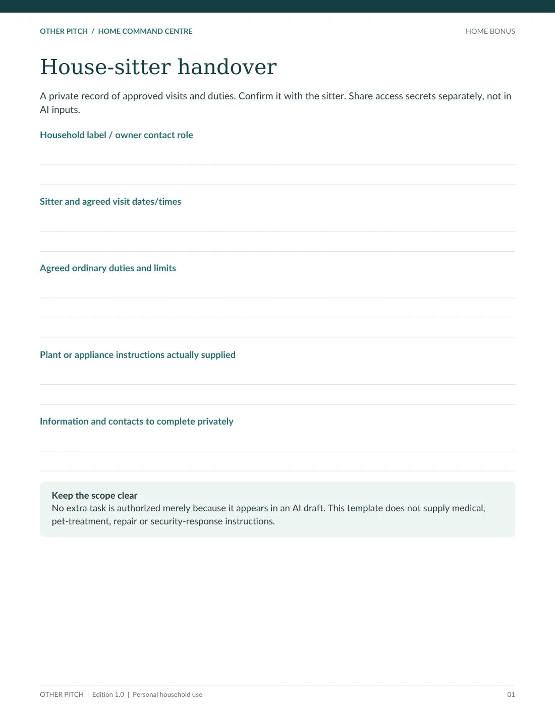 Included resource from the actual home files
